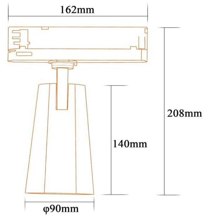 Reflektor LED pod szynę prądową 30W 3000K biały FOOC