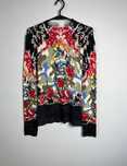 Sweter y2k heart flowers fire birds ed hardy