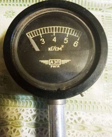 Манометр шинный СССР, измеритель давления шин, колес
