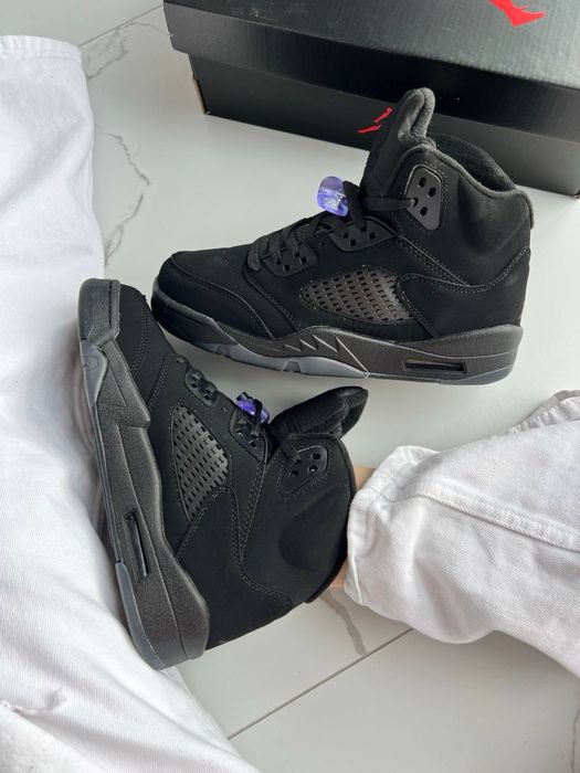 Jordan 5 Black Dark Blue Gum