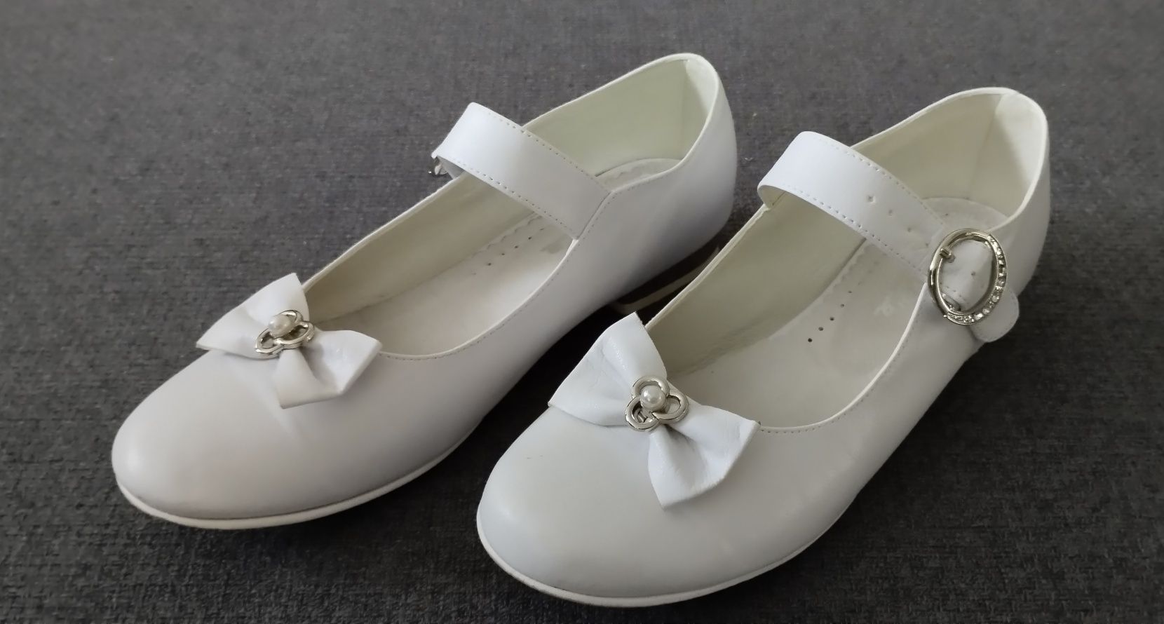 Buty komunijne dziewczęce białe nr 34