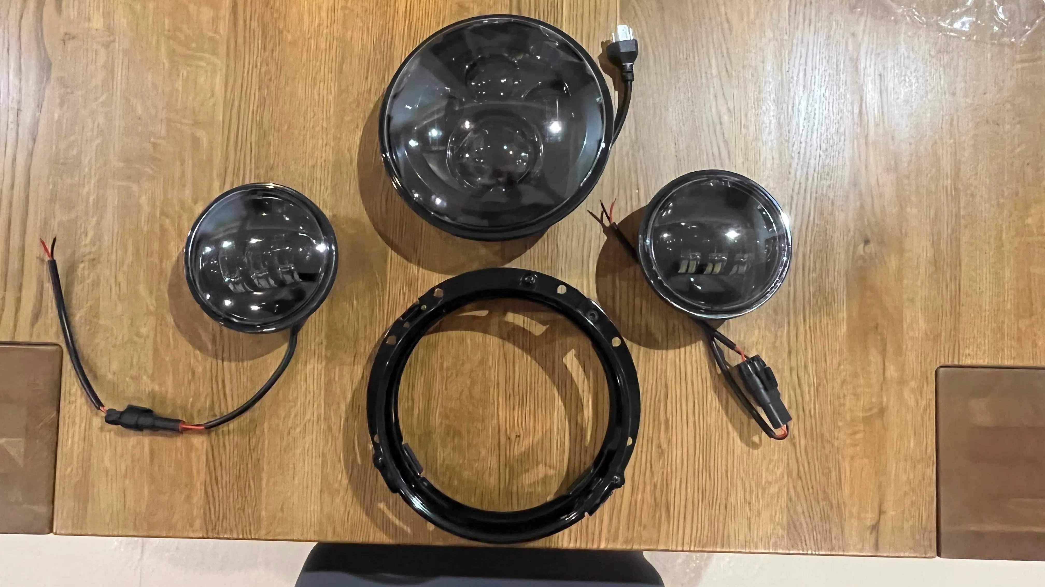 Lampa wkład LED przód Harley honda yamaha 7" cali +uchwyt mocowanie