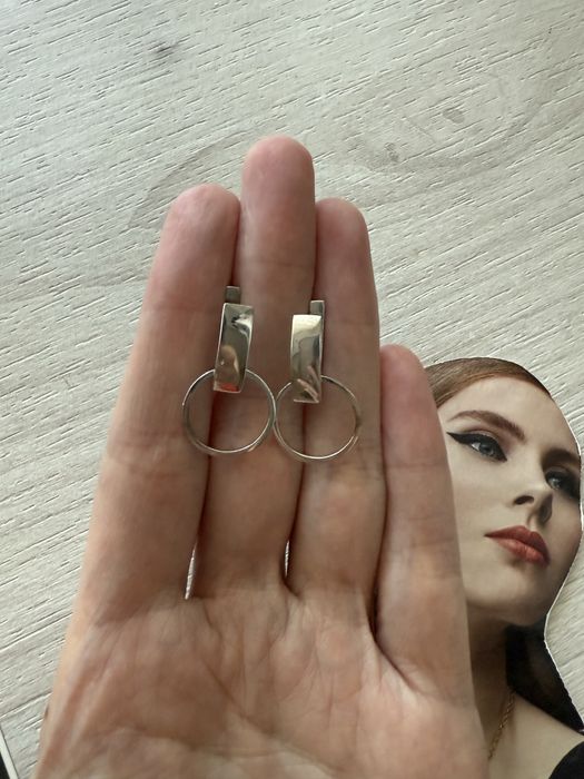 Срібні стильні сережки
