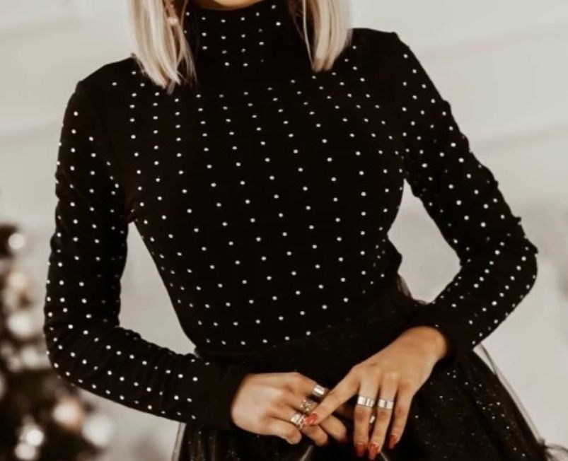 Piękne body z cyrkoniami L/XL
