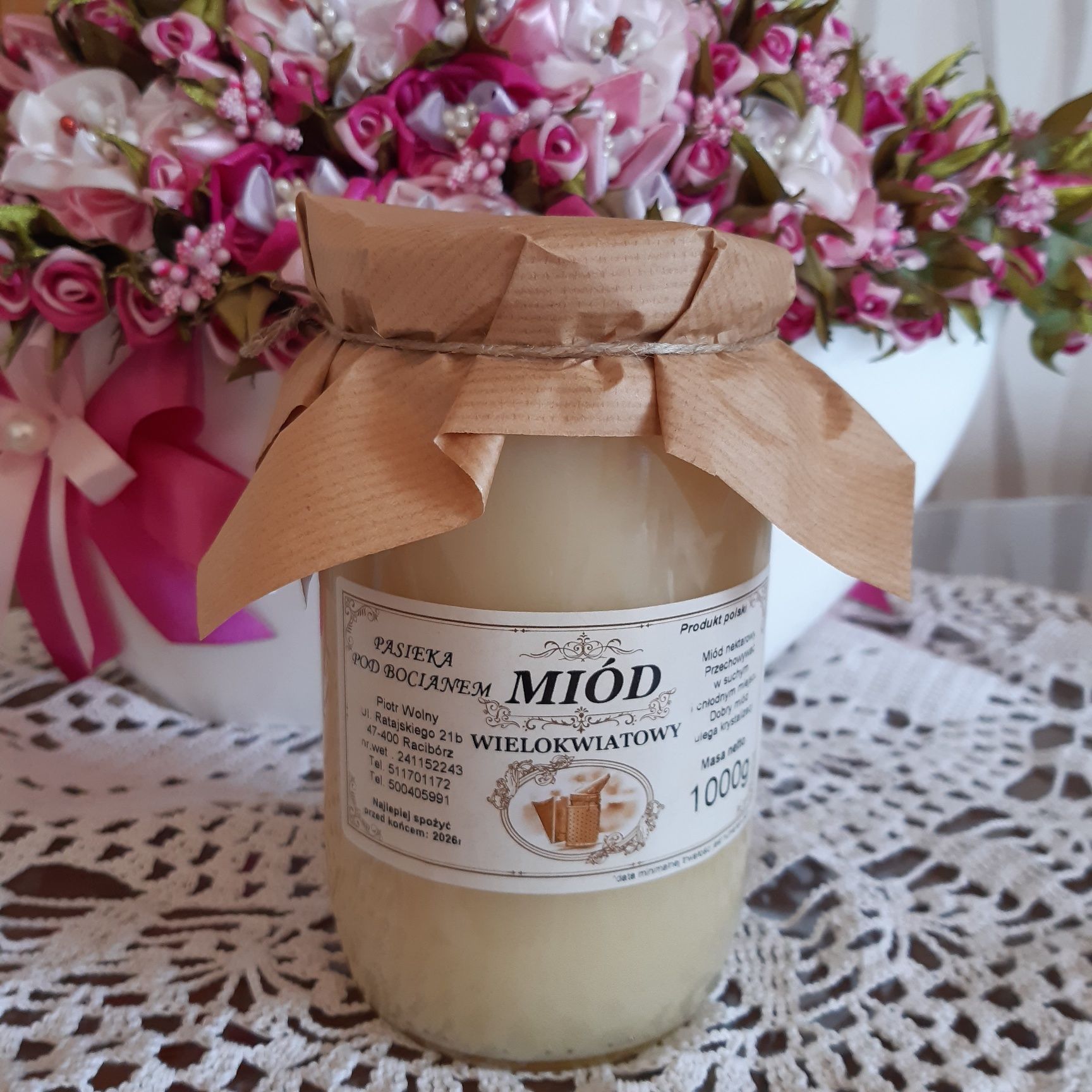 Miód  z własnej pasieki i propolis  (  wielokwiat  ) wysyłka
