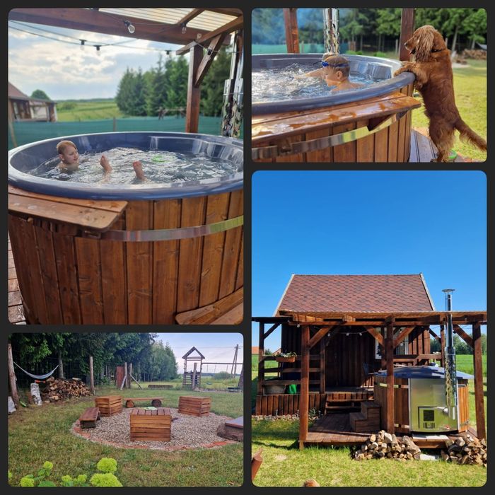 "Zaplecze Lasu" Domki całoroczne z balią drewniane domki z jacuzzi