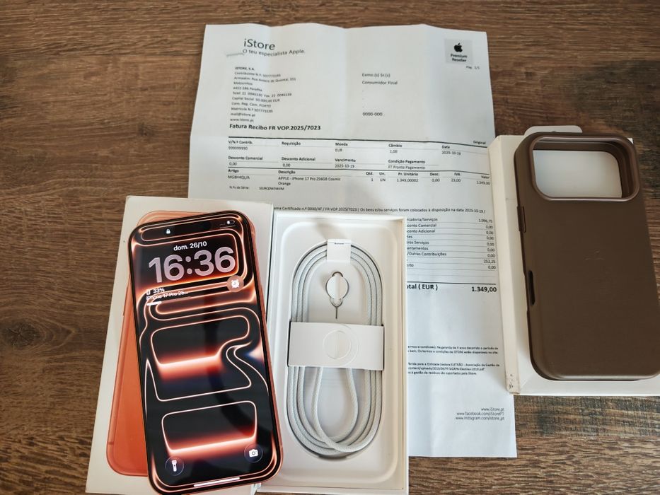 iPhone 17 Pro 6.3" 256GB Cosnic Orange Seminovo Novo C/Garantia Aceito