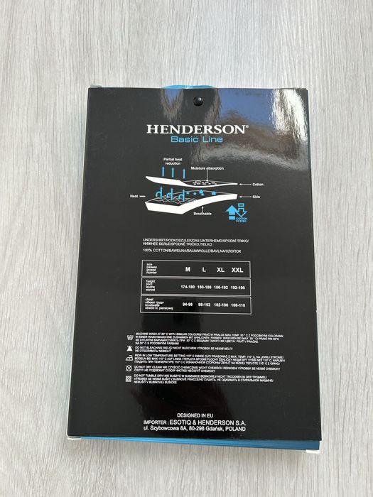 Podkoszulka męska biała bawełniana top M Henderson Basic gładka