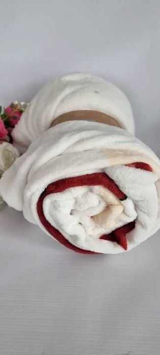 Koc świąteczny kratka skrzat 140x200