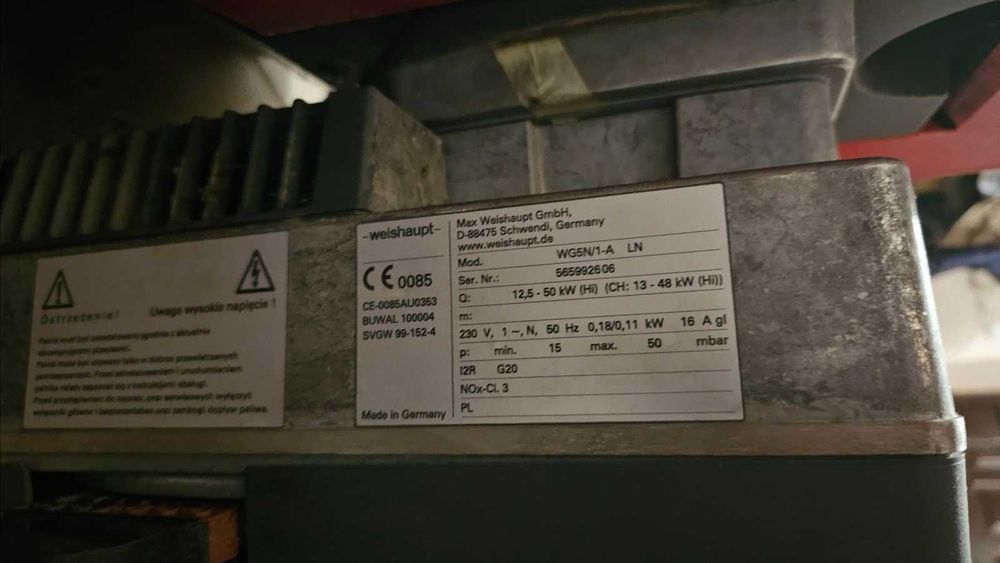 Piec gazowy Stiebel Eltron/ Oertli PKR-140 z palnikiem Weishaupt WG5N