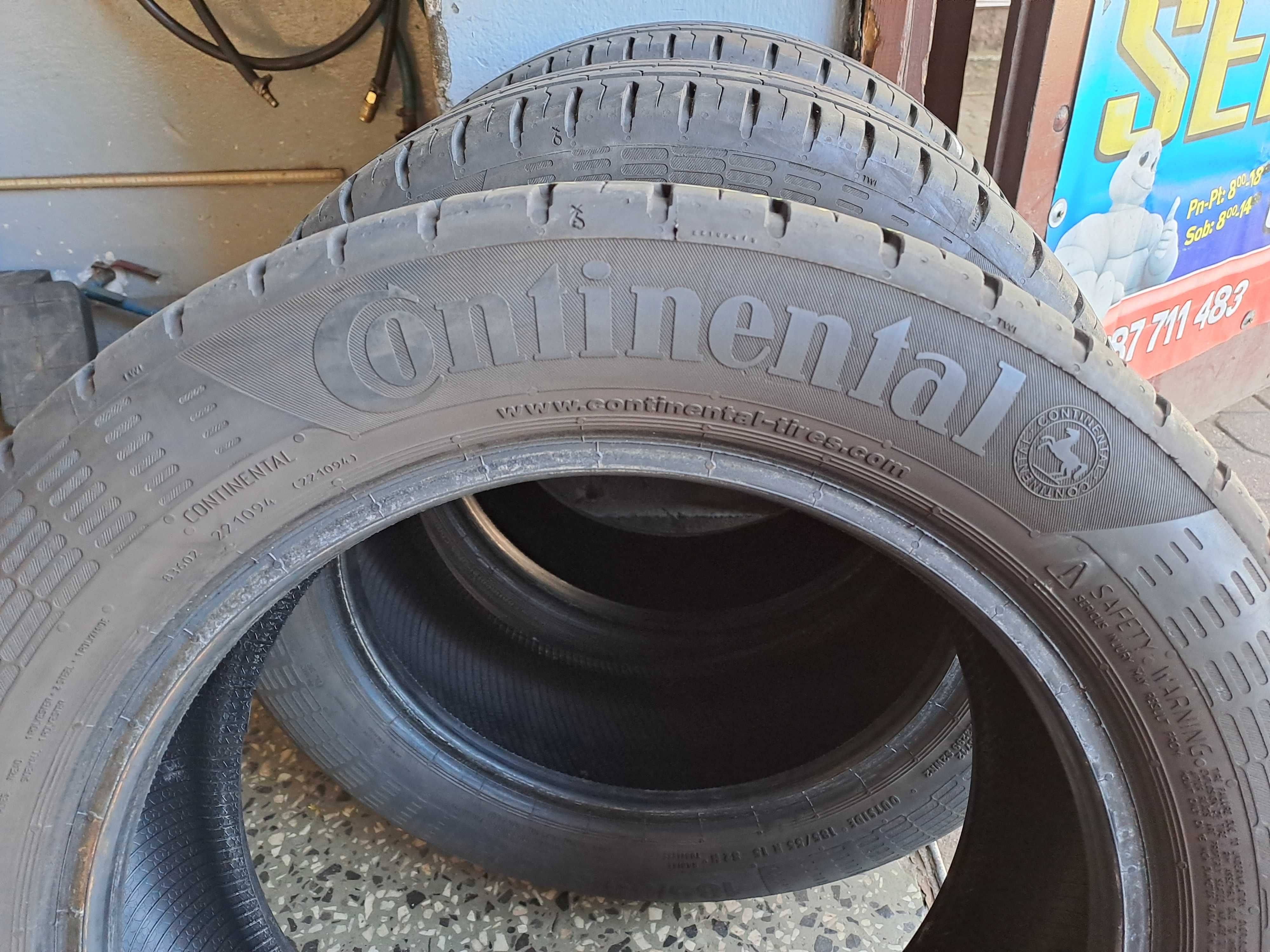 185/55r15 continental opony letnie uzywane sprzedam 2szt lub 4szt