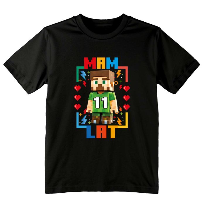 koszulka urodziny 11 lat, koszulka Minecraft, koszulka gra Minecraft
