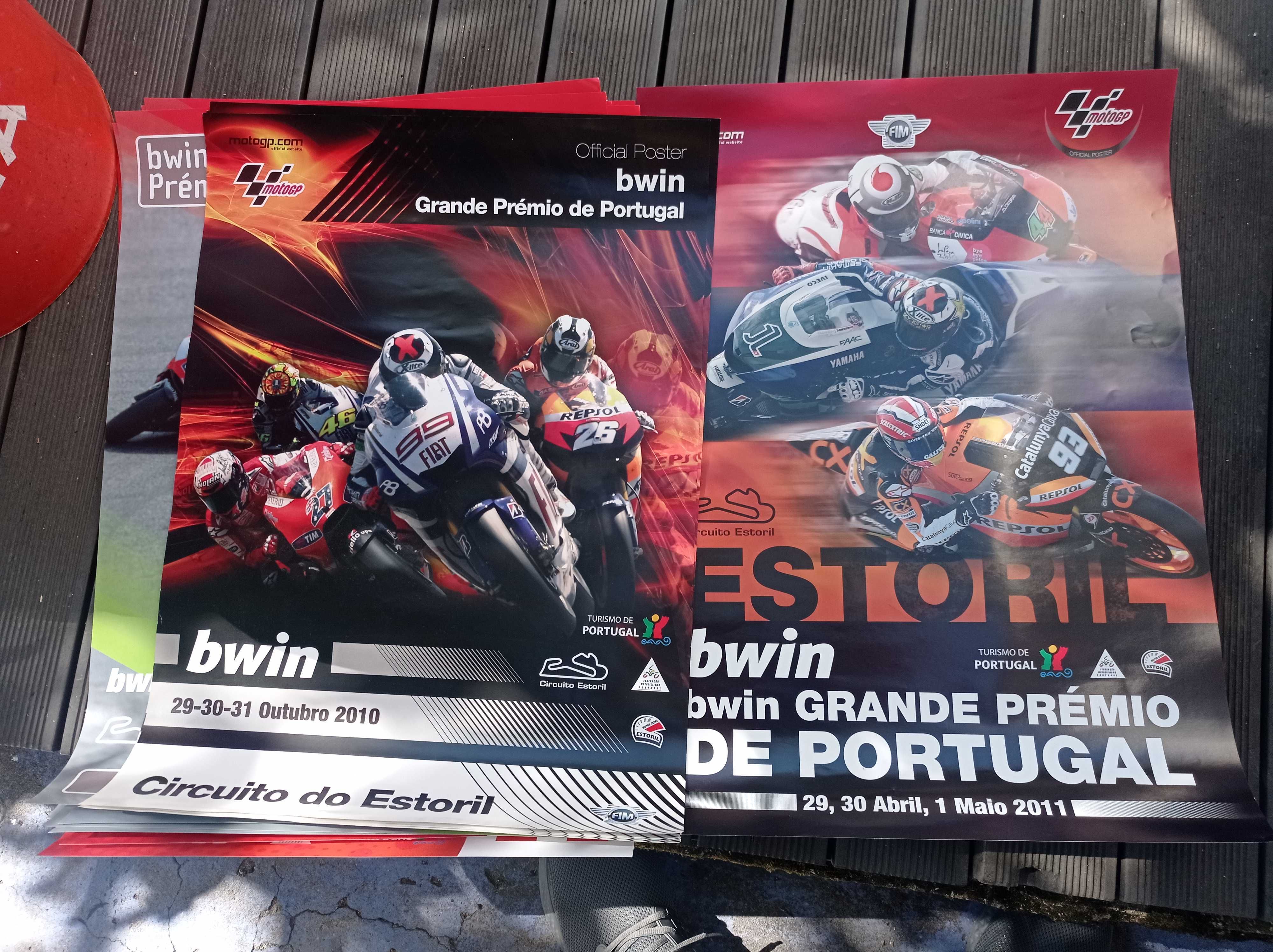 Pósteres Oficiais Moto GP e Super Bikes no Circuito do Estoril