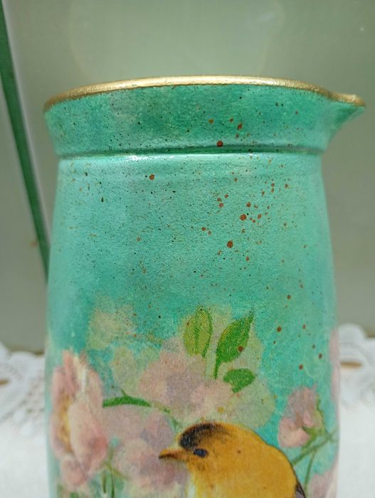 Ваза для квітів скляна. Декор ручної роботи