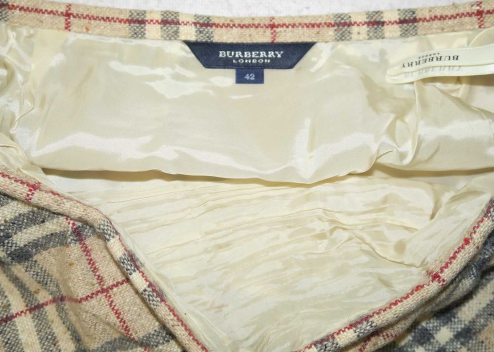 Burberry spódnica wełniano kaszmirowa w pattern vitage 42