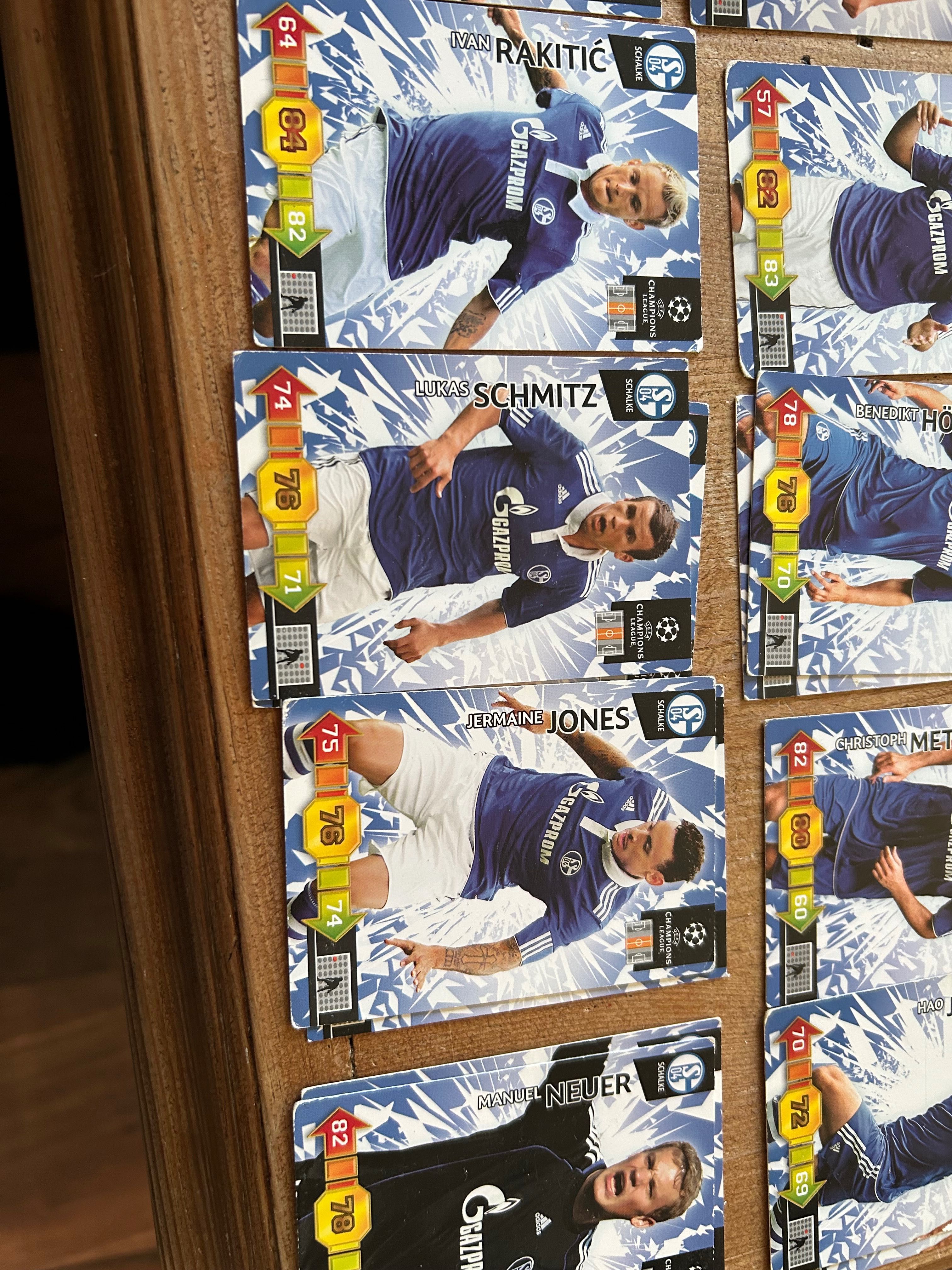 Panini schalke champions league 10/11 unikat dużo gwiazd 14 kart