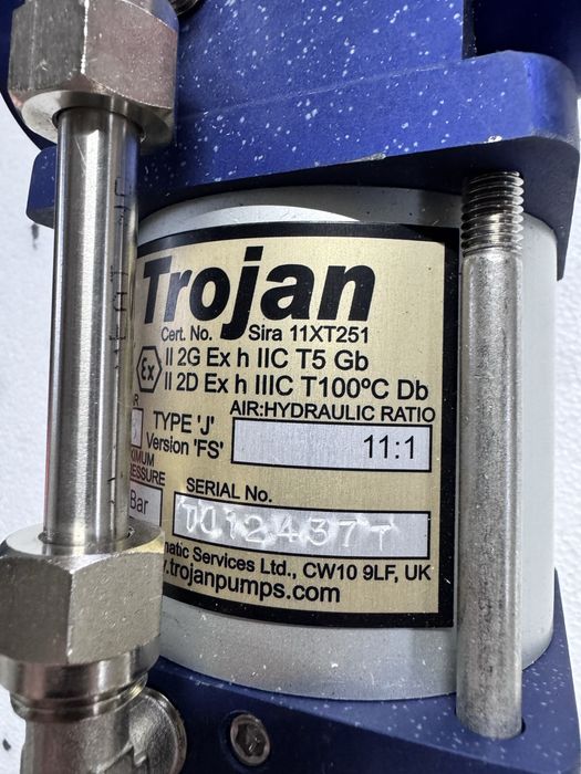 Pompa hydrauliczna napędzana powietrzem Trojan typ J