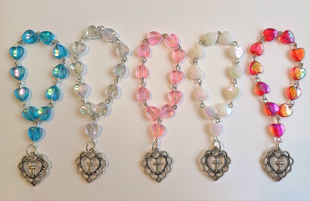 Różaniec dziesiątka Podziękowanie dla gości Komunia na Chrzest Prezent