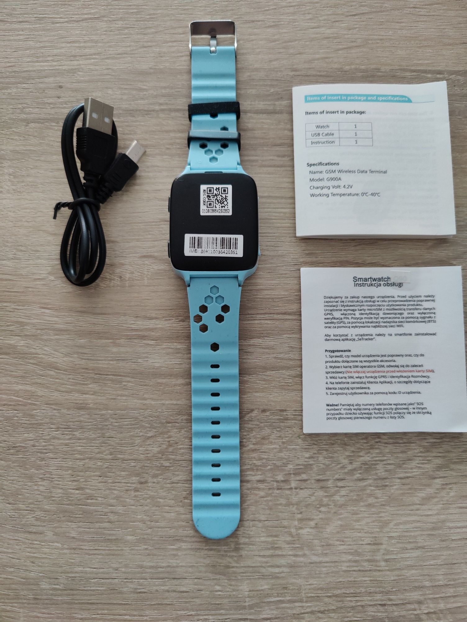 Smartwatch telefon dla dzeci G900A lokalizacjs GPS i licznik kroków