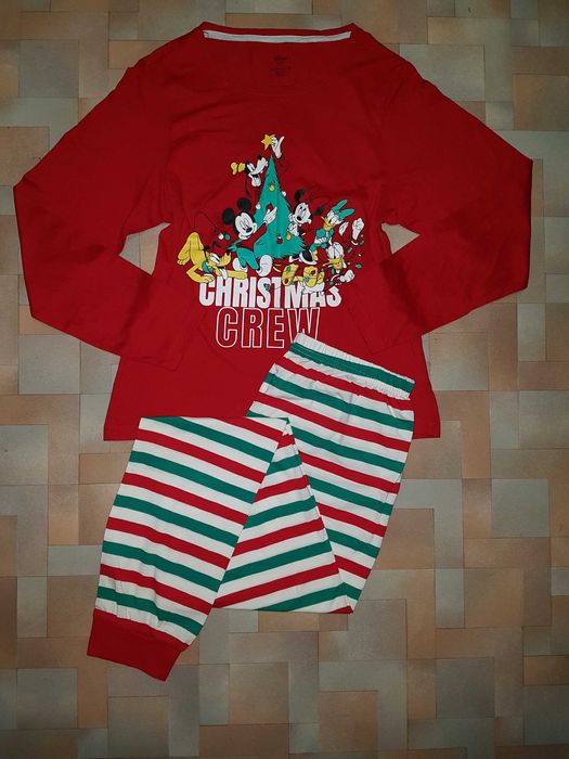 Новогодний домашний комплект Микки Маус, пижама Primark, Disney XS р-р