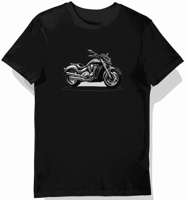 Koszulka męska czarna z Dynamiczną Grafiką Suzuki Intruder L