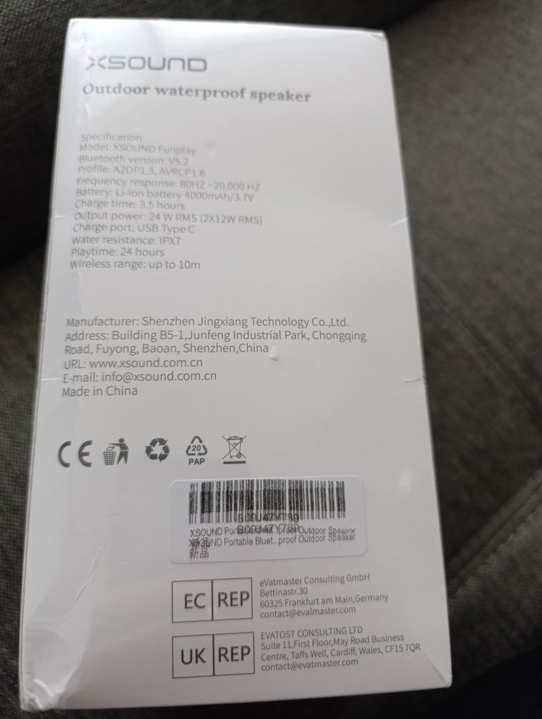 XSOUND Bezprzewodowy przenośny głośnik Bluetooth FunPlay - Nowy
