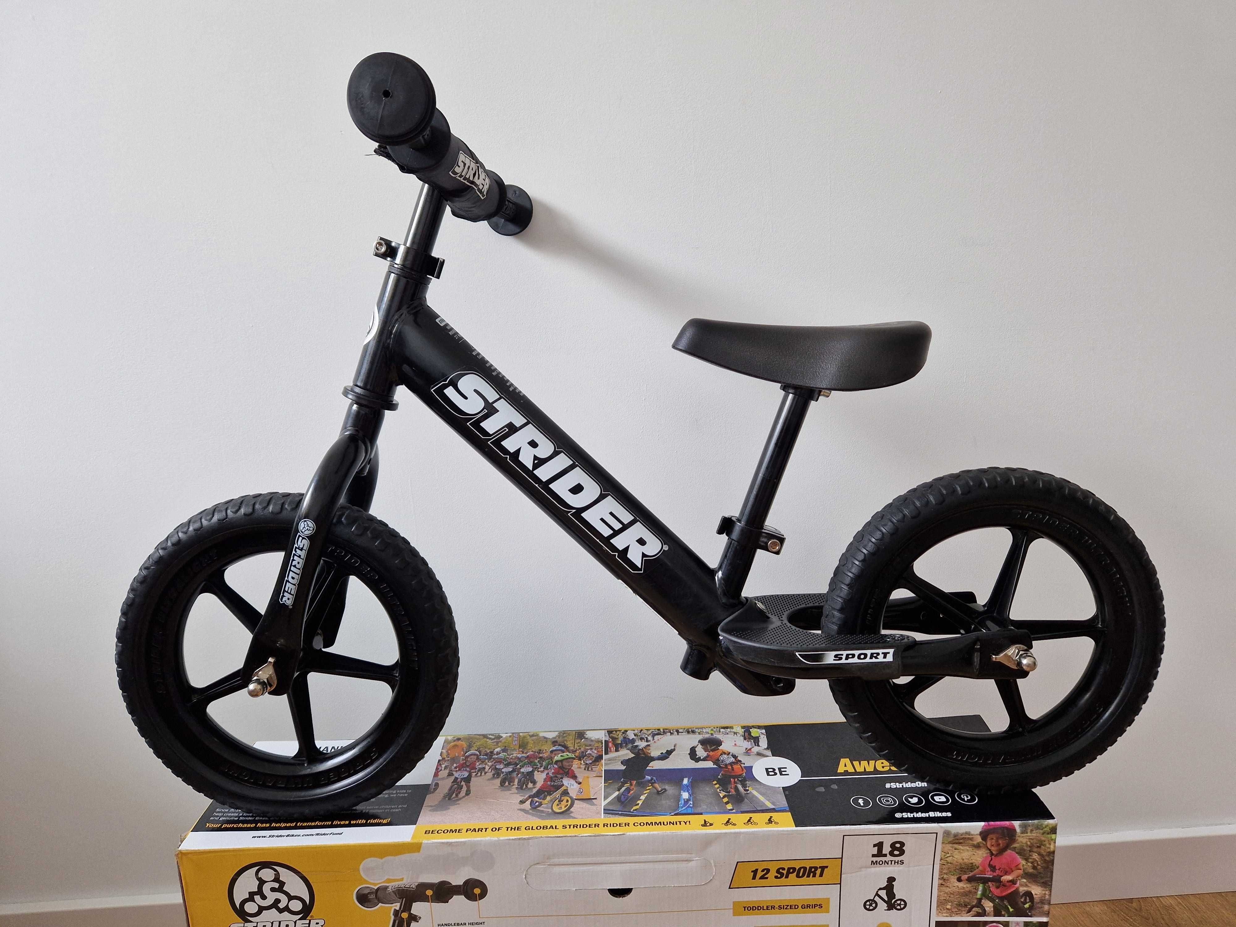 Rowerek Biegowy Strider Sport 12" Czarny