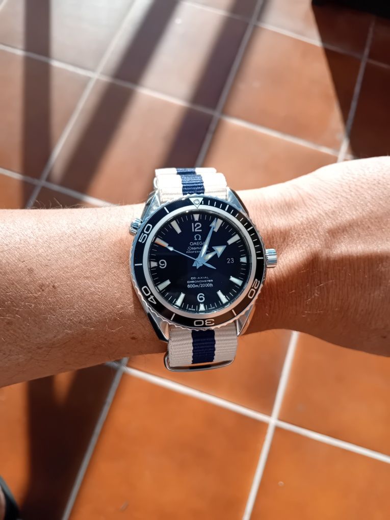 Pulseira 22mm para relógio Omega Seamaster45 e speedmaster de 18mm.