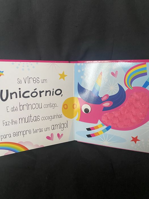 Livro “ Se Vires um Unicórnio” - cartonado e com texturas