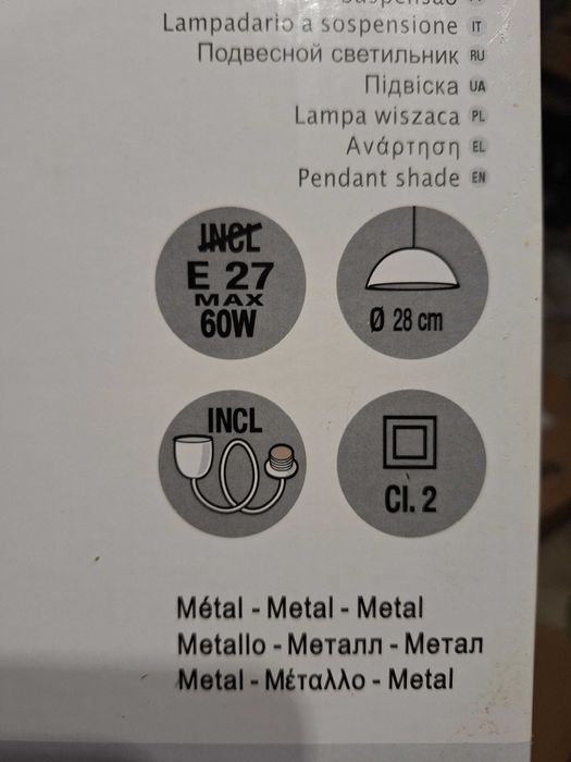 Czarna lampa wiszącą Inspire Tamen