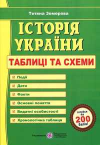 Історія України. Таблиці та схеми - Тетяна Земерова