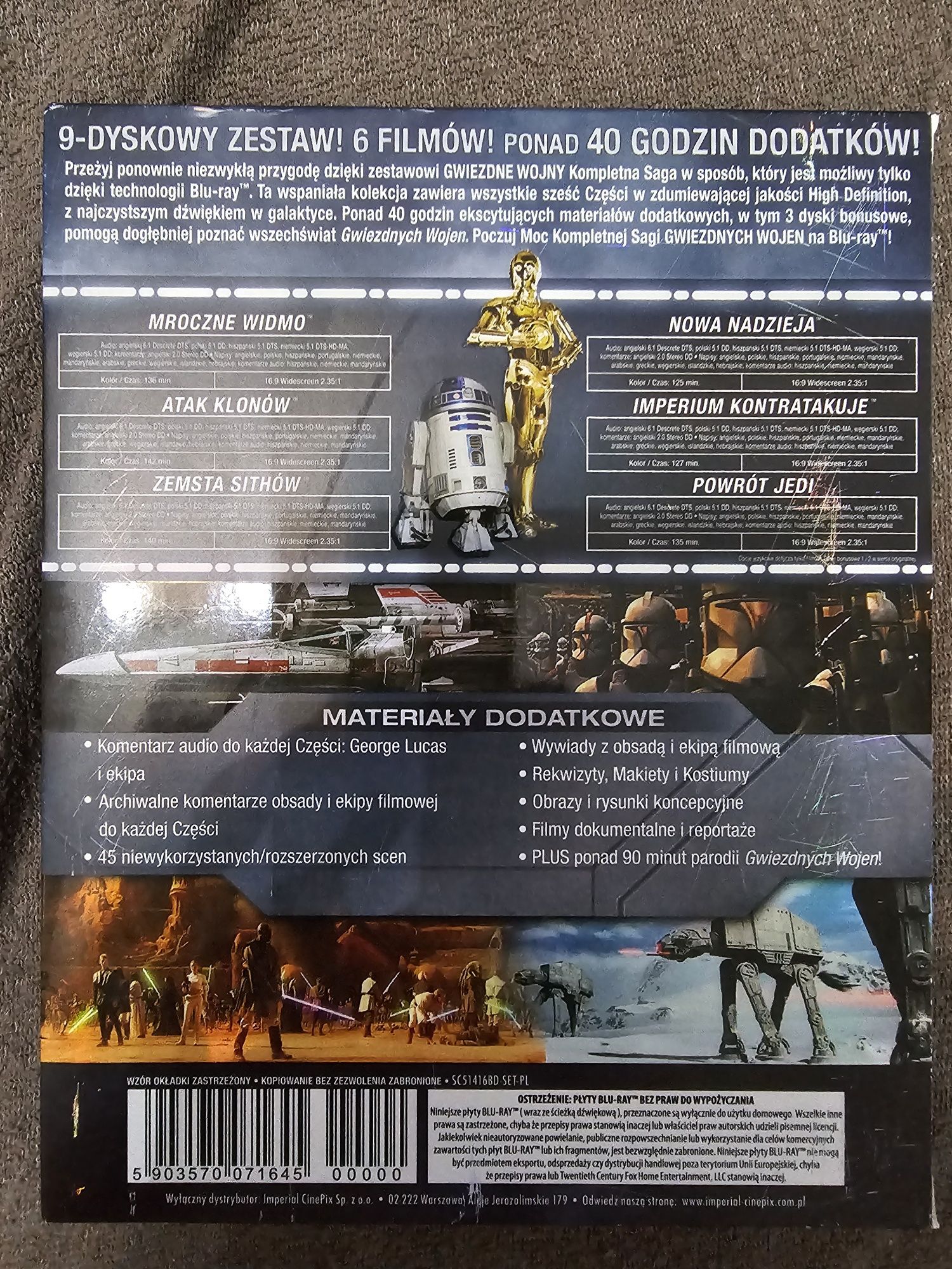 Star Wars  Kompletna Saga I-VI (Star Wars) [BOX] [9xBlu-Ray]