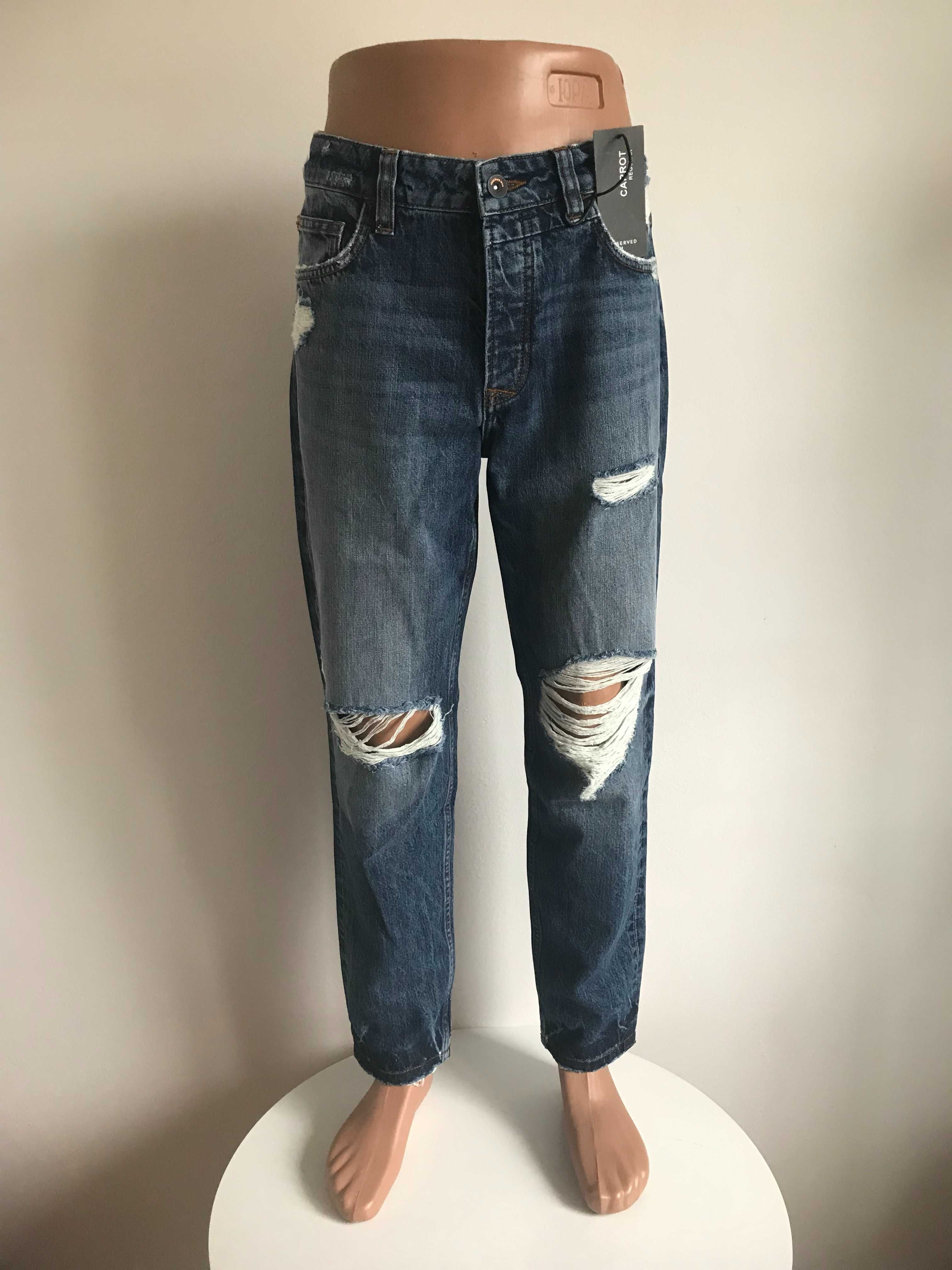 Nowe jeansy dzinsy meskie spodnie granatowe M