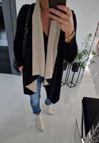 Kardigan Zara Knit narzutka 36 38 dwustronny sweter