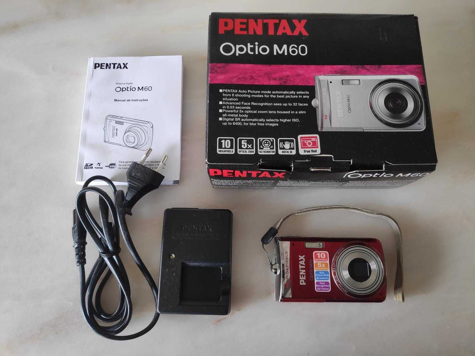 Máquina fotográfica Pentax Optio M60 10MP True Red
