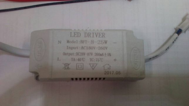 Лед драйвер , LED driver 260-300 mA , 30-120 V , 8-30 W