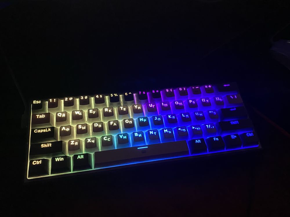 Redragon Fizz K617 Grey/White Keyboard Клавиатура механика