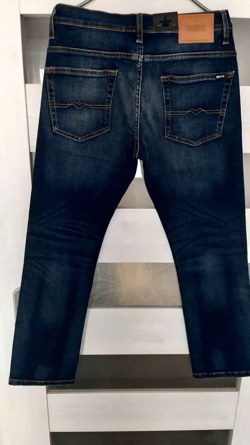 Spodnie jeans męskie dopasowane Terry 484