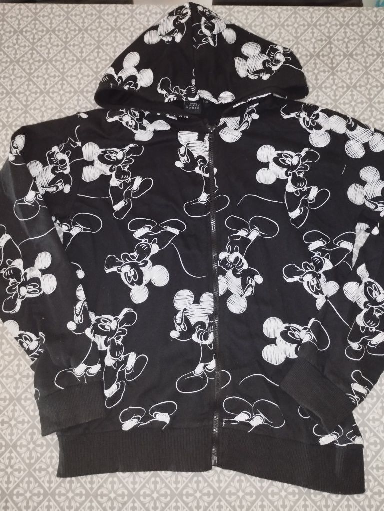 170 Bluza Mickey czarna z kapturem