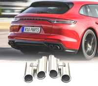 PONTEIRAS DE ESCAPE PARA PORSCHE PANAMERA 17- LOOK GTS PRATA MATE