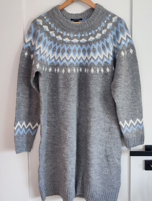 Nowy ciepły sweter/sukienka r.XL