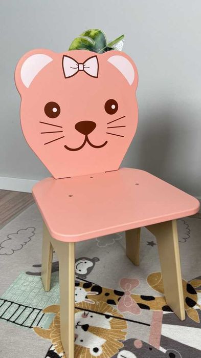 Дитячий столик і стільчик хмаринка персикова Зайчик. Від виробника