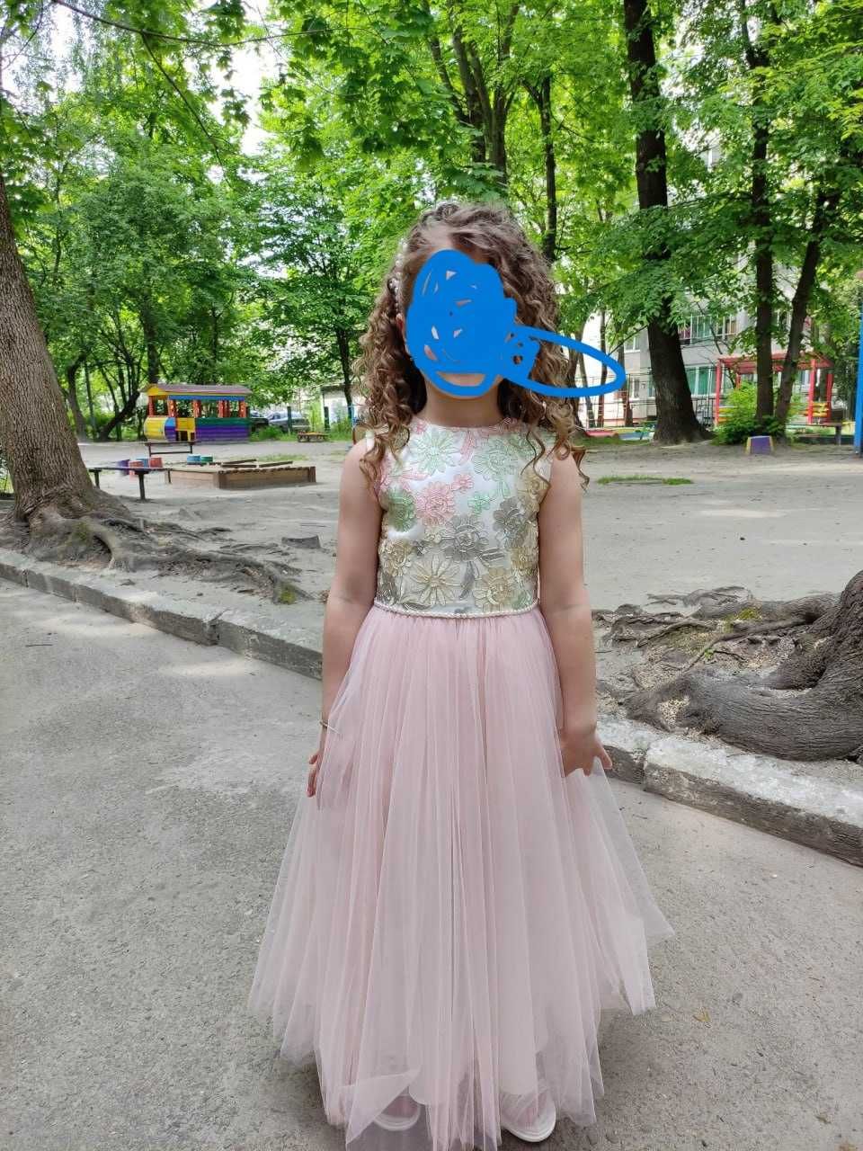 Плаття, сукня, на випускний в садок, 6-7 років, ідеальний стан Пудрове