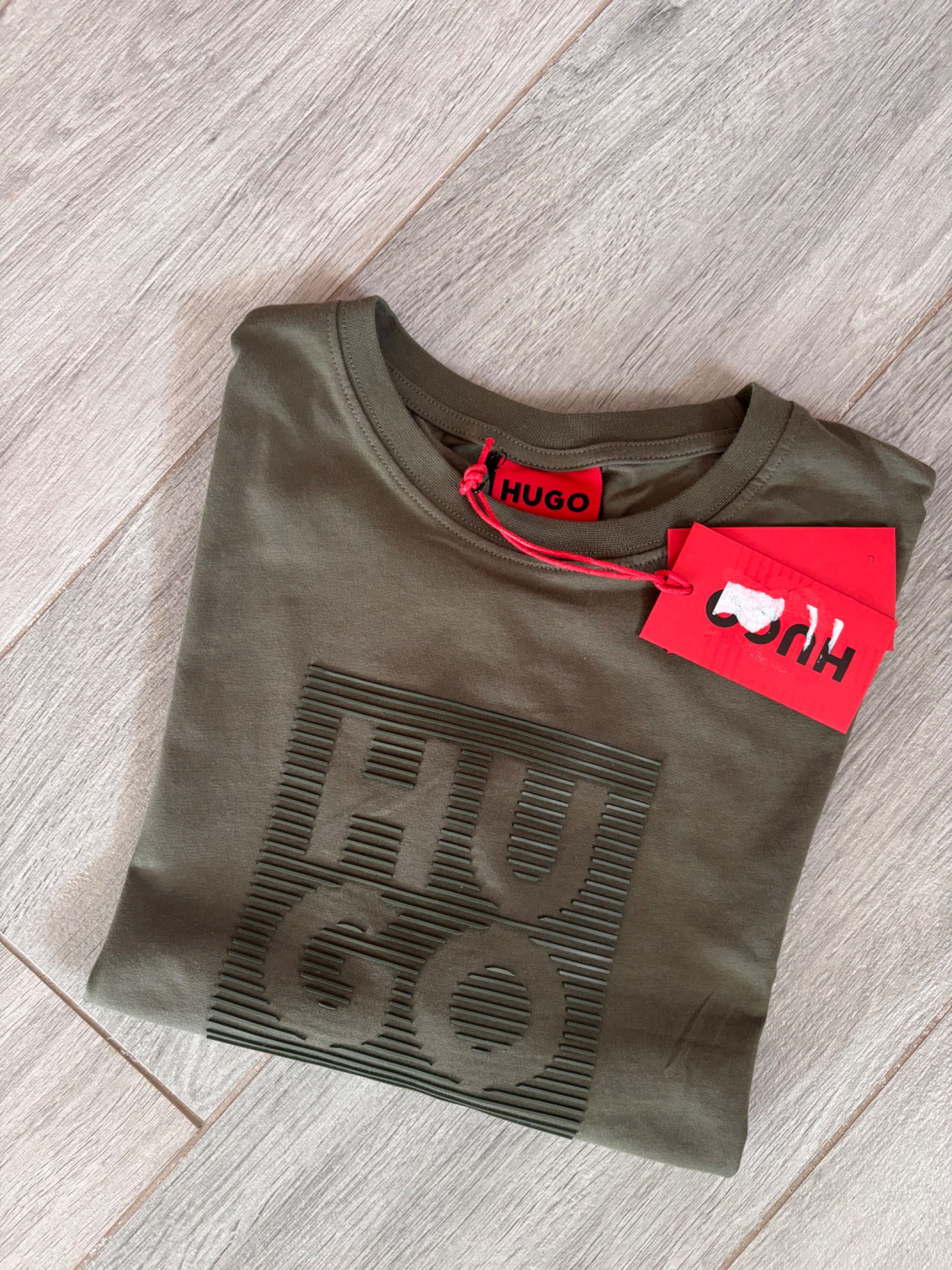 Hugo koszulka damska print xxl khaki nowa hugo boss