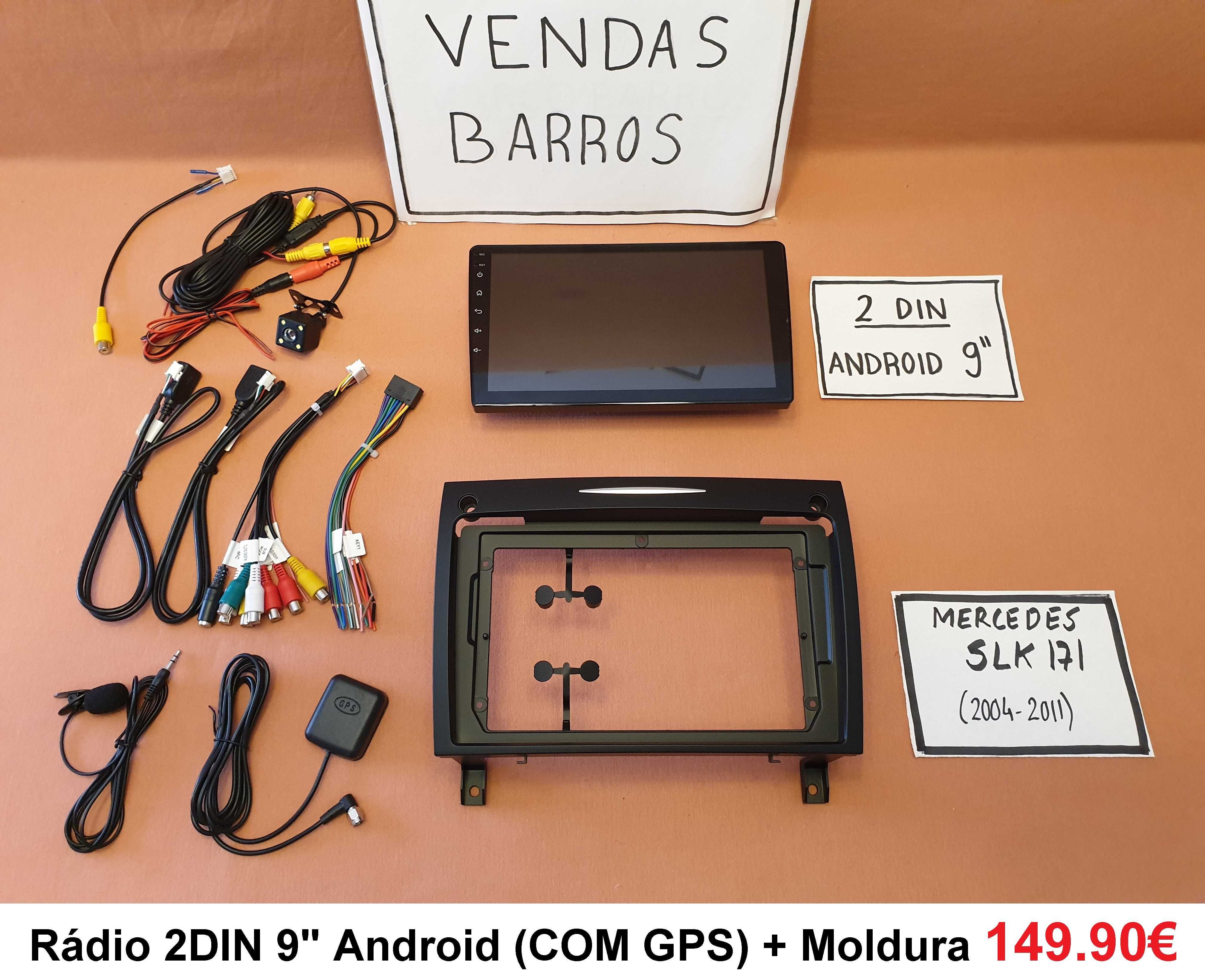 (NOVO) Rádio 1DIN / 2DIN • Mercedes SLK • R170 / R171 • Android SLK200