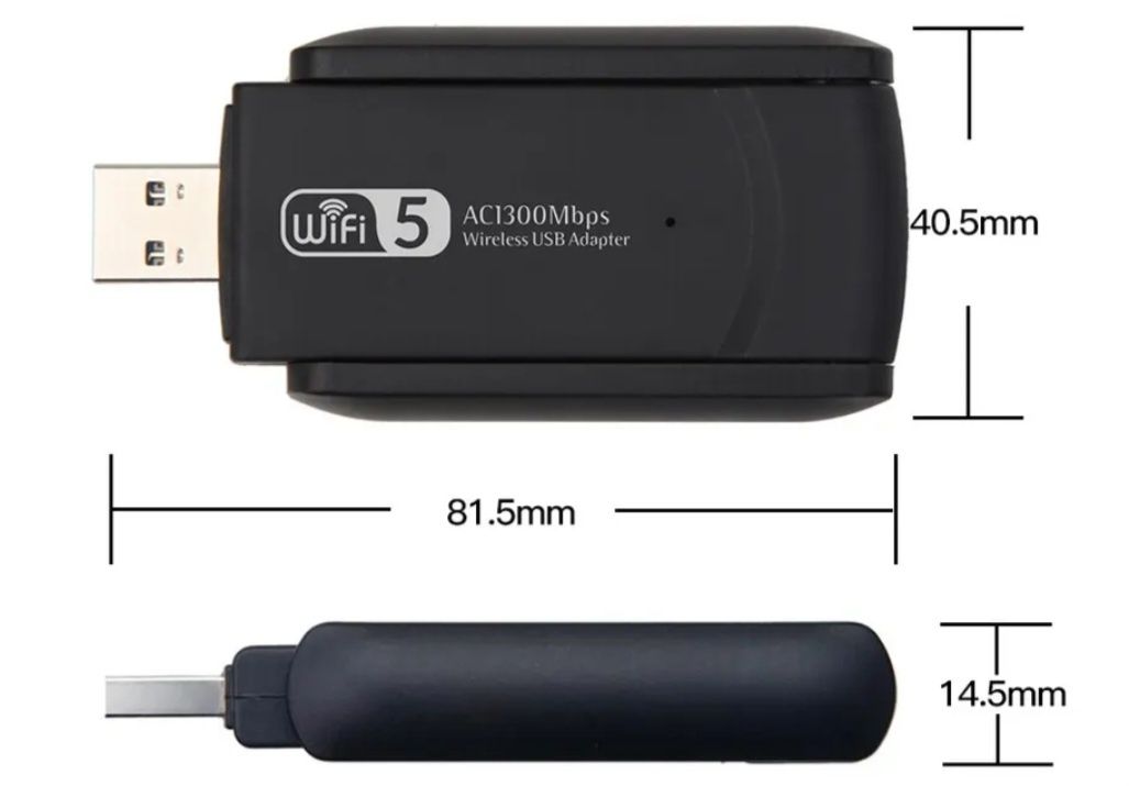 Adapter WiFi USB 3.0 bezprzew. 2.4 /5 Ghz 1300mb/s