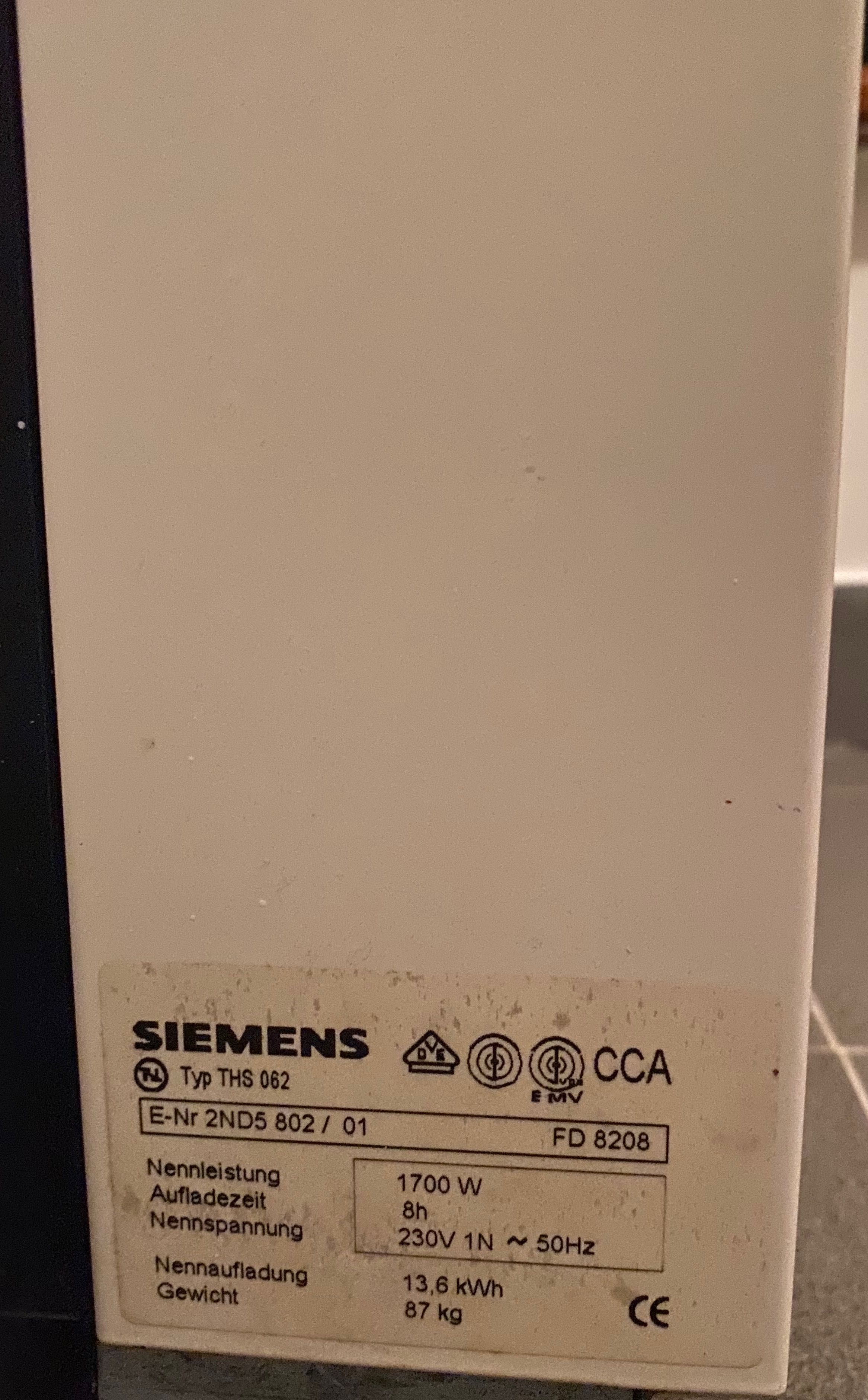 Acumulador de calor de pedras vulcânicas Siemens