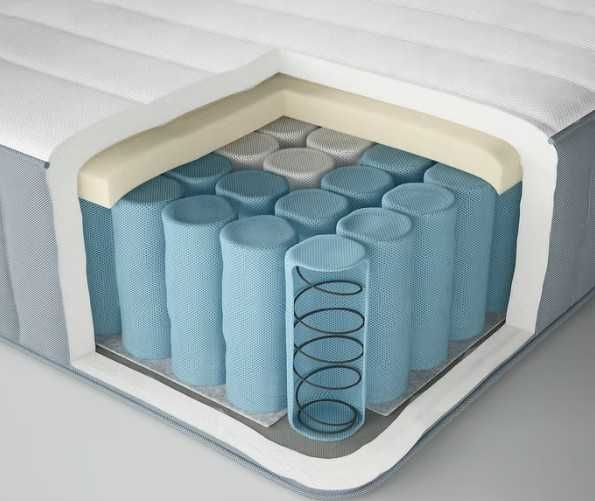 VALEVÅG - IKEA - Colchão molas ensacadas,  140x190 cm - como NOVO