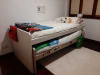 Cama dupla 90 x 190 e 90 x 180