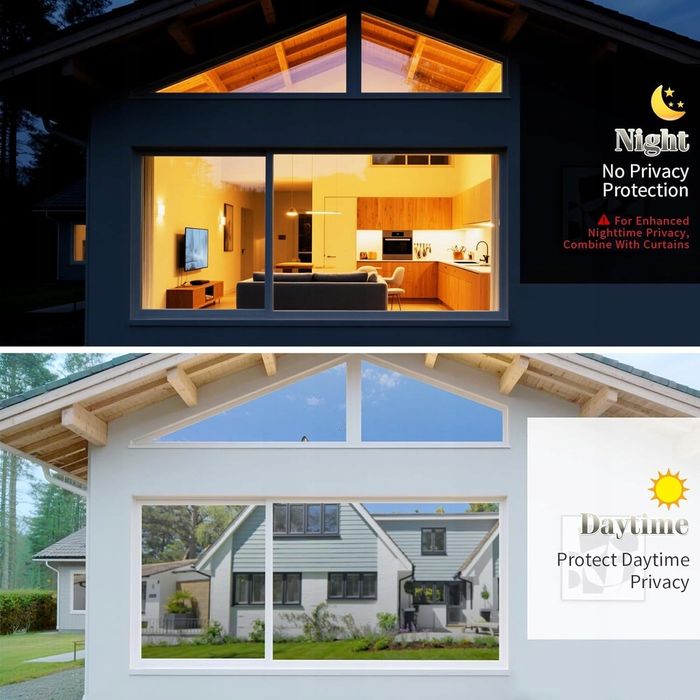 Folia okienna, statyczna anty-UV (czarno-srebrna, 90 x 1000 cm)